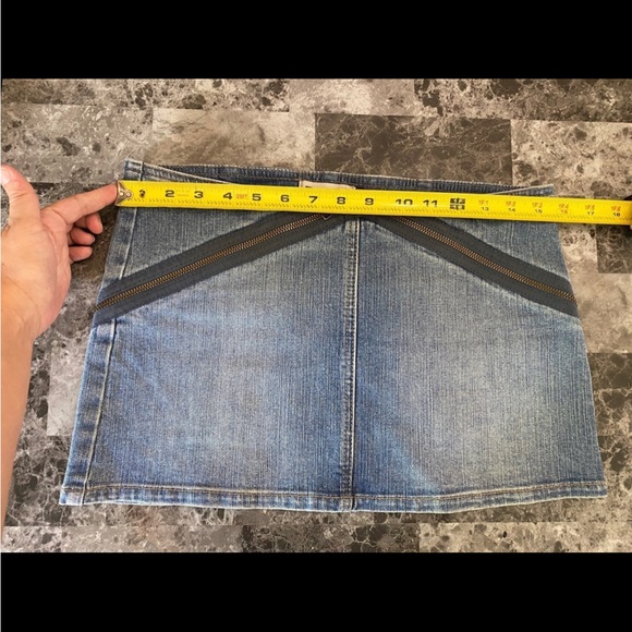BCBGeneration Denim Skirt Zipper Mini Skirt size 27 - Picture 5 of 8